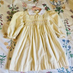 House of Hatten yellow gingham vintage dress 2y